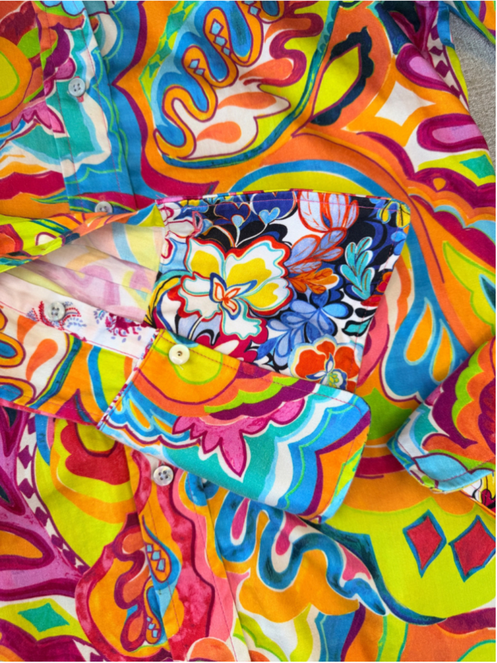 Robert Graham Women’s S Long Sleeve Button Down Shirt Colorful Paisley Floral - Picture 13 of 13